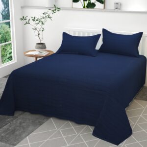 Nurture Homes Solid Blue Bed Cover